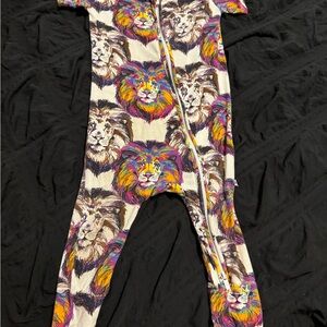 Colorful Lion Print Kids Pajama Set